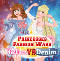 Princesses Fashion Wars Feathers VS Denim