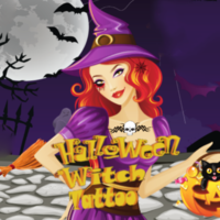 Halloween Witch Tattoo