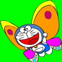 Doraemon Butterfly Coloring