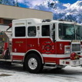 Winter Firefighters Truck